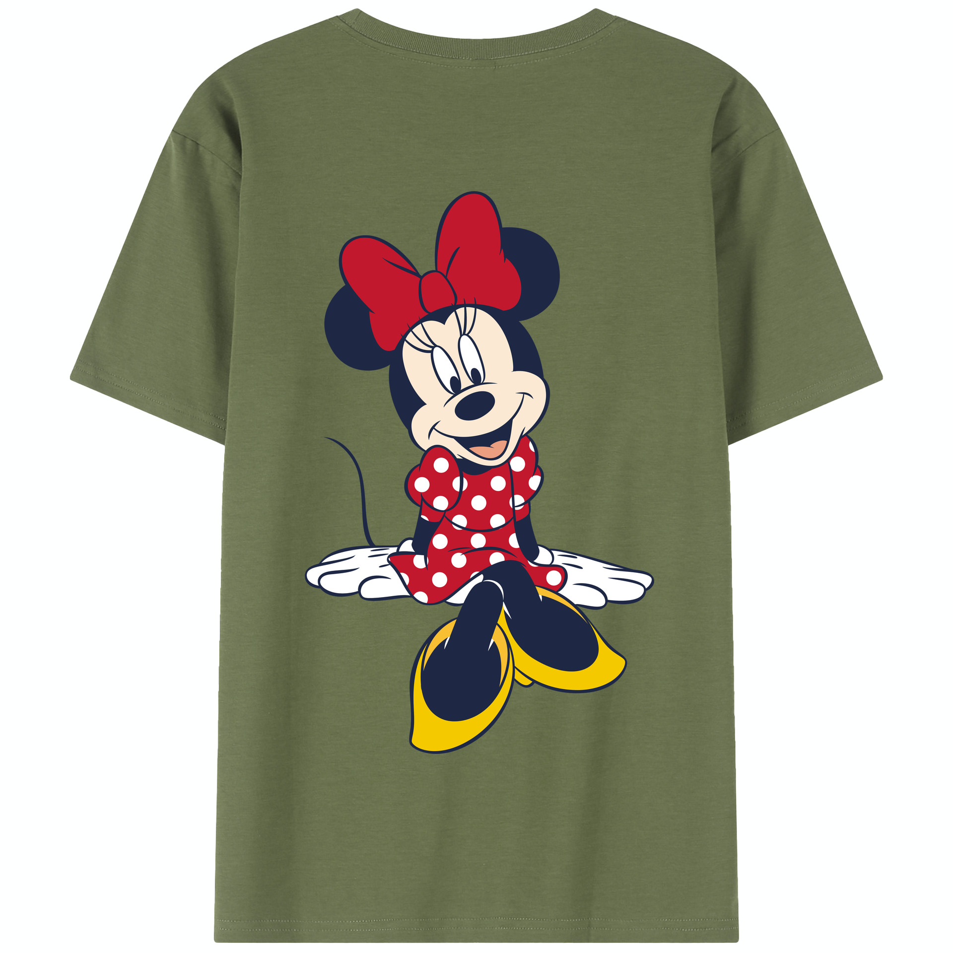（画像用） ミッキーマウス Mickey Mouse 綿100％半袖Tシャツ（背面プリント）